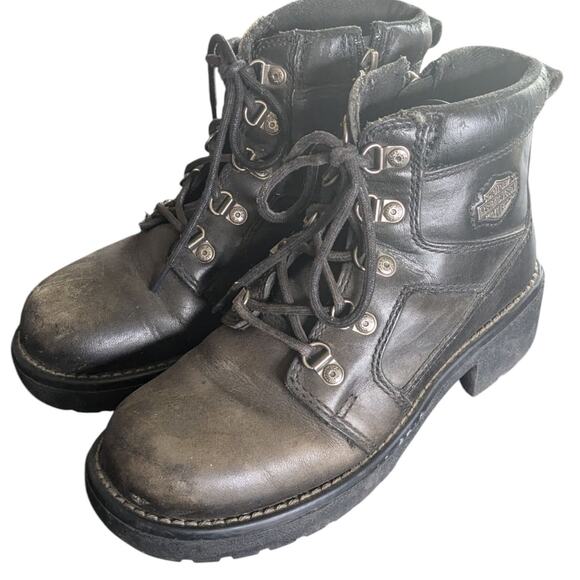 Harley Davidson vintage distressed woman's boots 6.5 - Picture 1 of 6